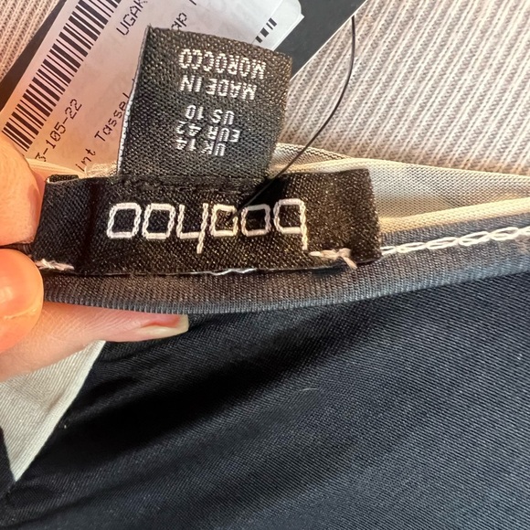 Boohoo Floral Print Tassel Hem MIDI Dress SZ US 10 - Picture 7 of 9